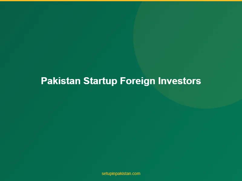 Pakistan Startup for Foreign Investors — VC and Incubator Gu 3 Document checklist for pakistan startup for foreign investors