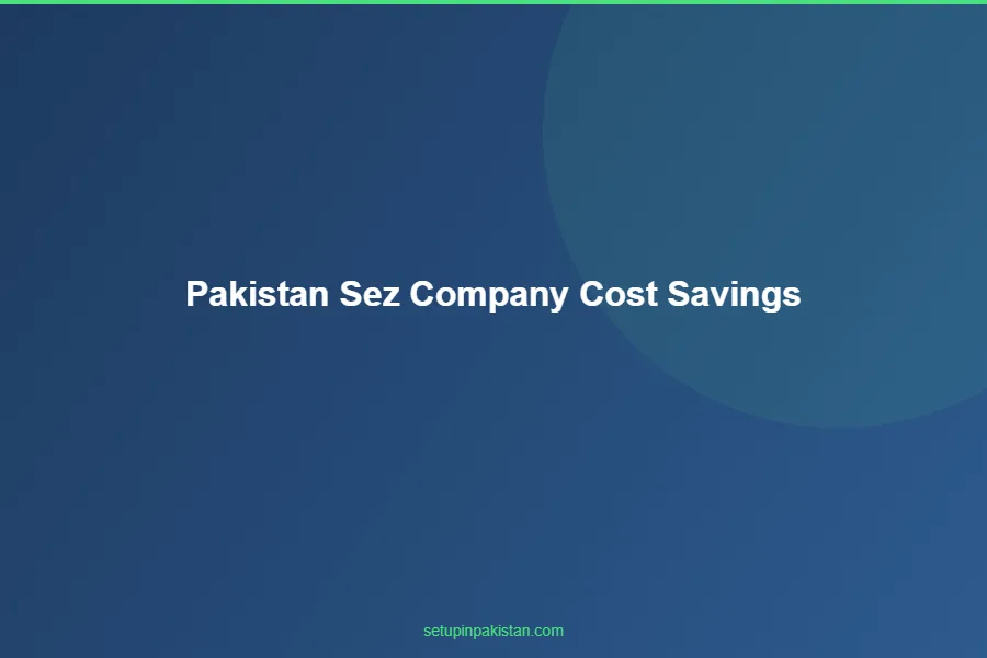 Pakistan SEZ Company Cost Savings — Tax Holiday Calculator 3 Cost breakdown chart for pakistan sez company cost savings