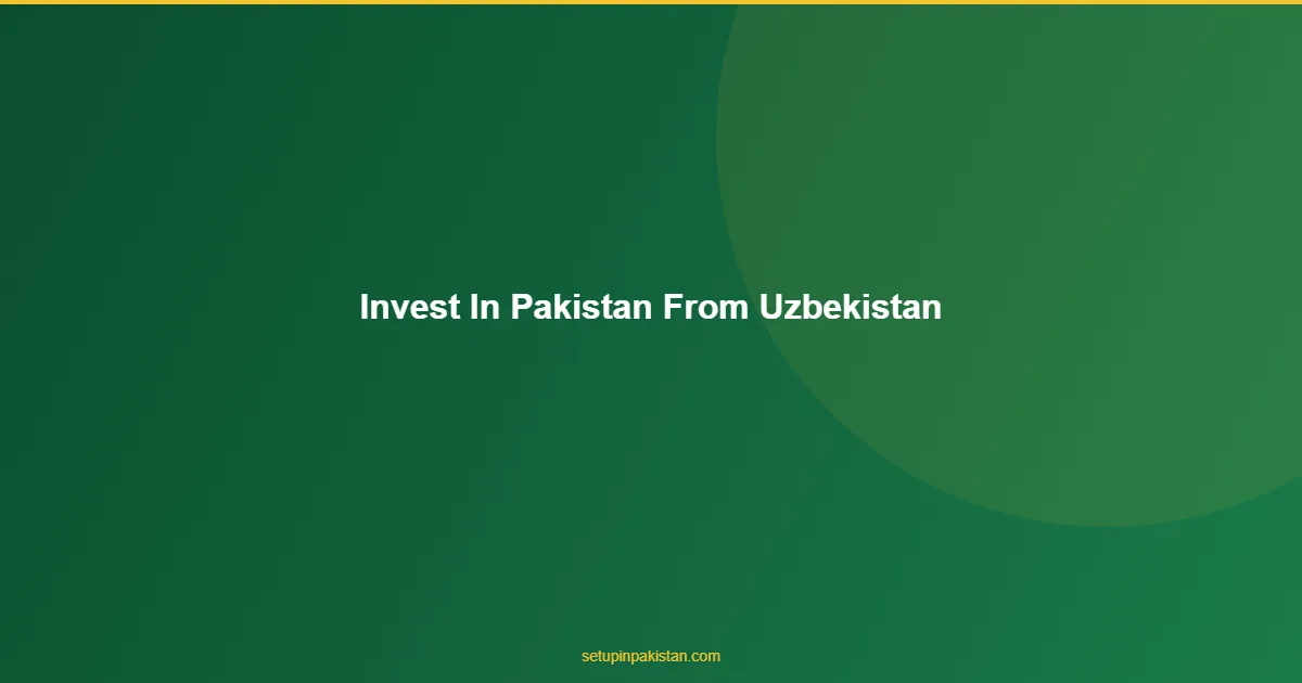 Invest in Pakistan from Uzbekistan — CAML Certified Guide 20 1 Uzbek investor with Pakistan company registration documents and Tashkent Islamabad dual view
