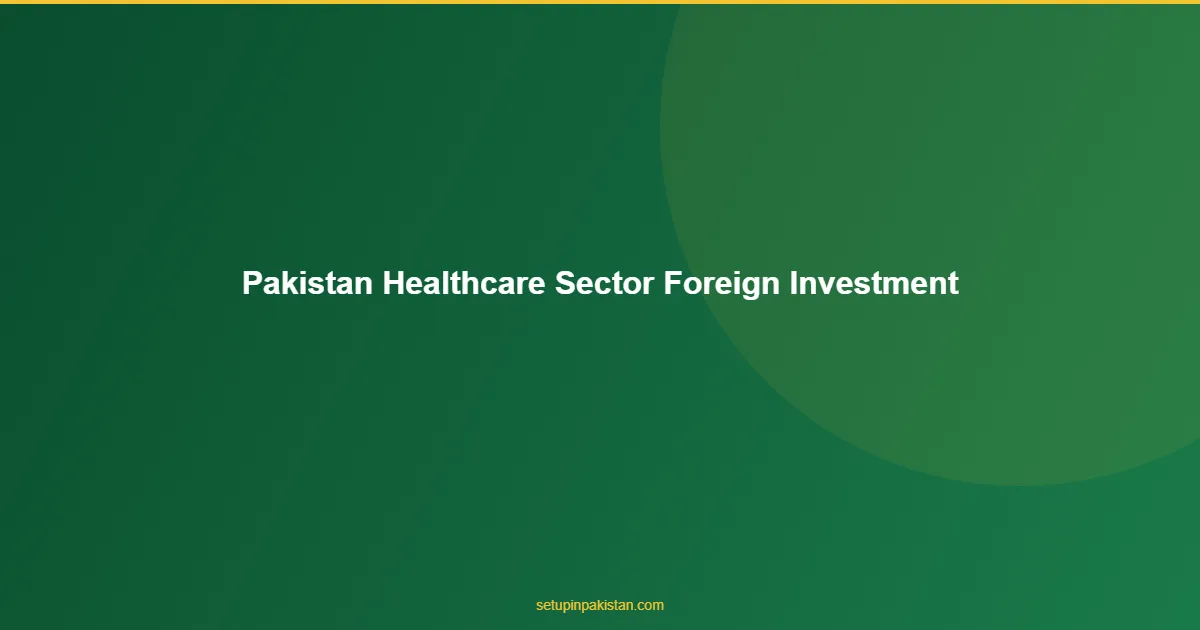 Pakistan Healthcare — Foreign Investment Opportunities 2026 1 Pakistan Healthcare infographic for foreign investors