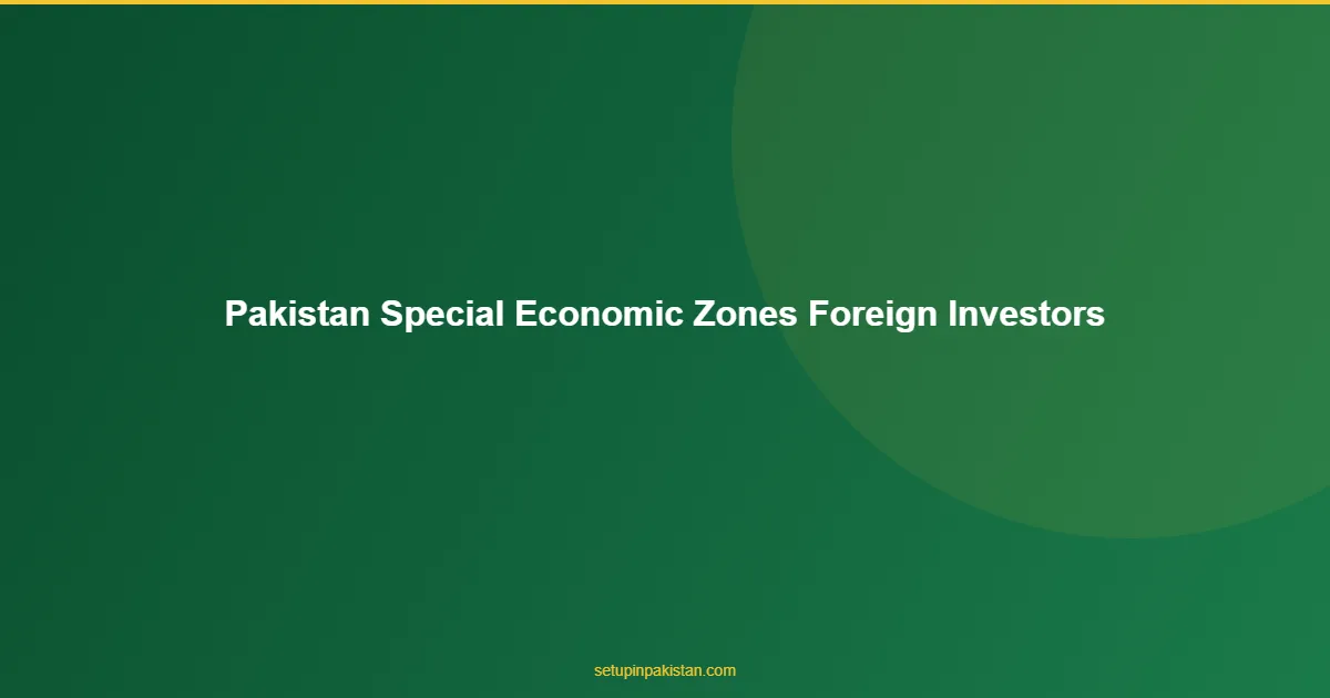 Pakistan Special Economic Zones — Tax Holidays for Foreign I 1 Pakistan Special Economic Zones diagram for foreign investors
