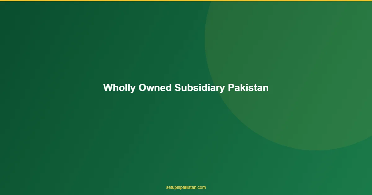 Wholly-Owned Subsidiary in Pakistan — 100% Foreign Ownership 1 Wholly-Owned Subsidiary in Pakistan process diagram for foreign investors in Pakistan