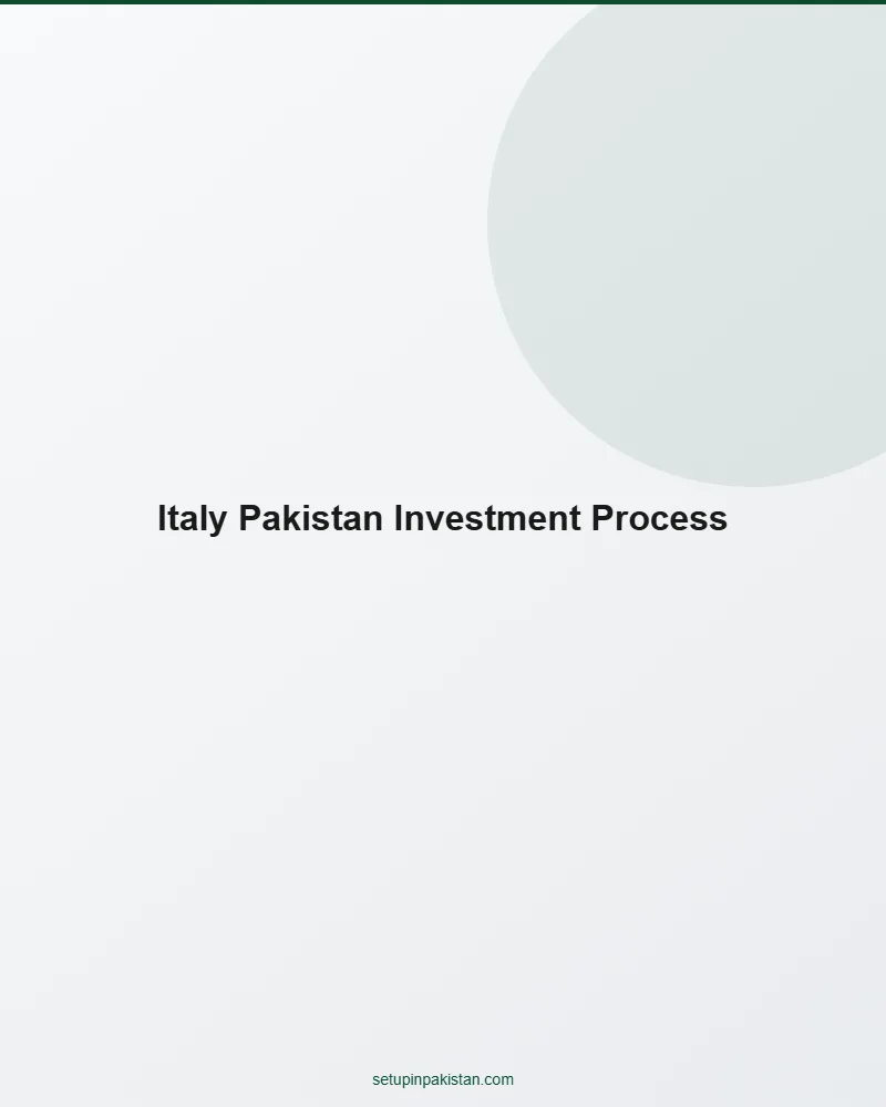 Invest in Pakistan from Italy — Company Registration Guide 2 2 Step-by-step infographic for Italian investors registering company in Pakistan