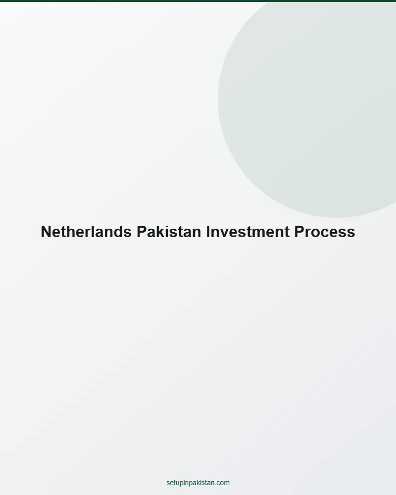 Invest in Pakistan from Netherlands — Company Registration G 2 Step-by-step infographic for Dutch investors registering company in Pakistan