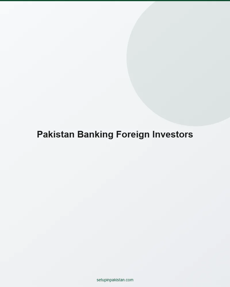 Pakistan Banking Guide for Foreign Investors — 2026 Complete 2 Step-by-step infographic for pakistan banking guide for foreign investors