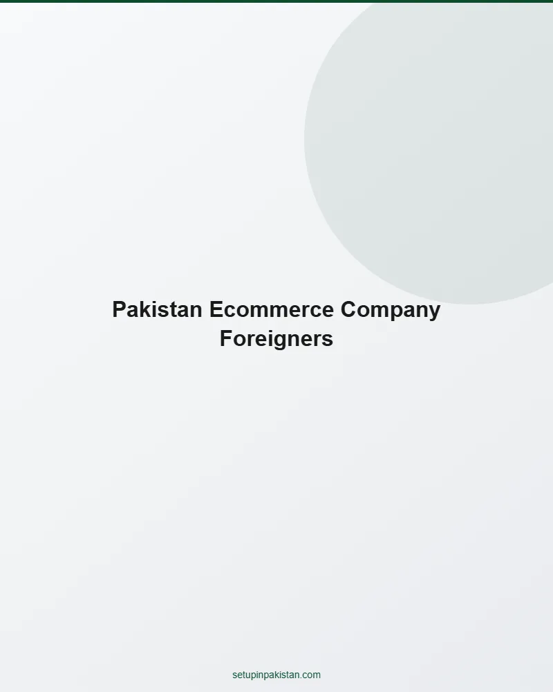 Pakistan E-Commerce Company for Foreigners — Complete Guide 2 Step-by-step infographic for pakistan e-commerce company for foreigners