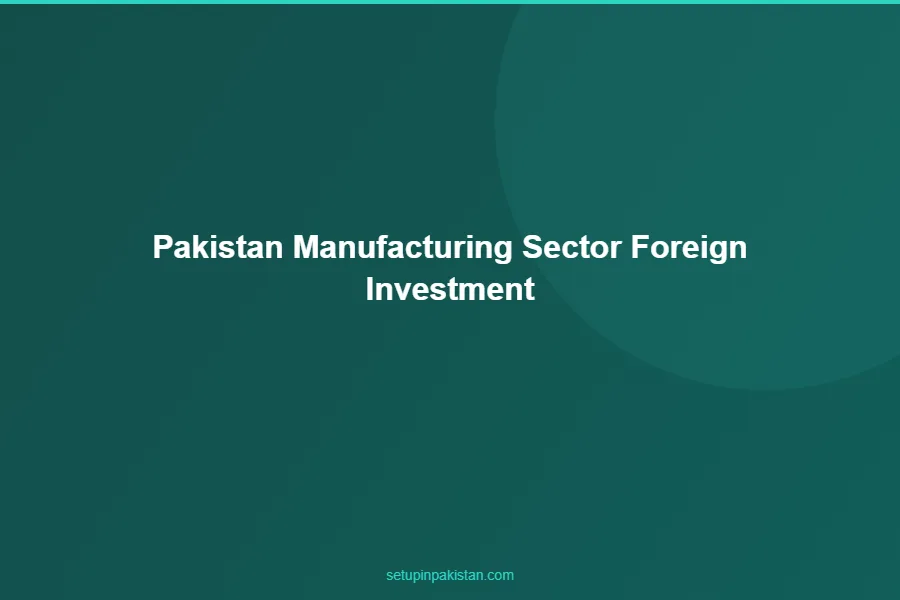 Pakistan Manufacturing — SEZ and Foreign Investment 2026 2 Pakistan manufacturing market size chart 2020-2030