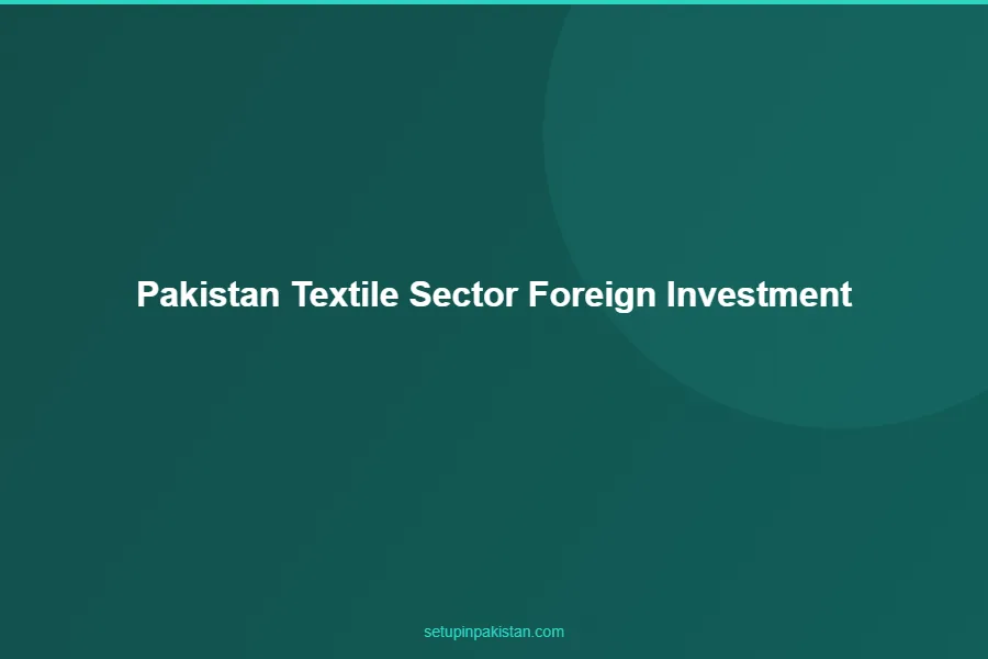 Pakistan Textile Sector — Foreign Investment Guide 2026 2 Pakistan textile sector market size chart 2020-2030