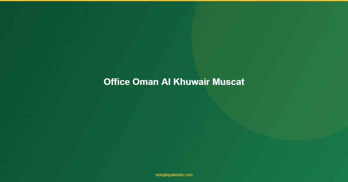 Waqas Akram — ACMA · CPA · CAML Pakistan Investment Advisor 4 Setup in Oman office at Al-Khuwair Muscat