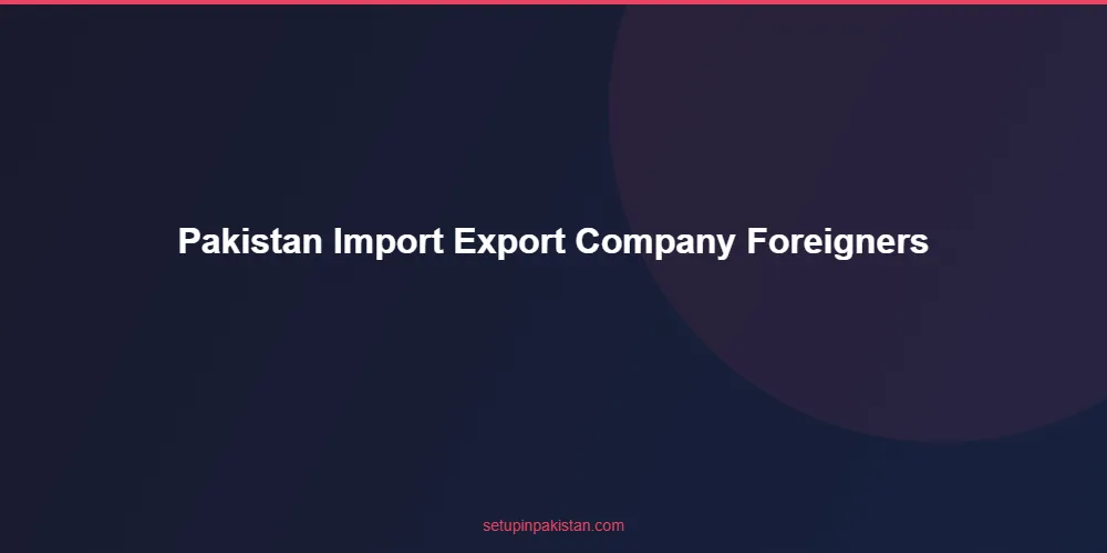 Pakistan Import Export Company for Foreigners — NTC Guide 4 Timeline diagram for pakistan import export company for foreigners registration process